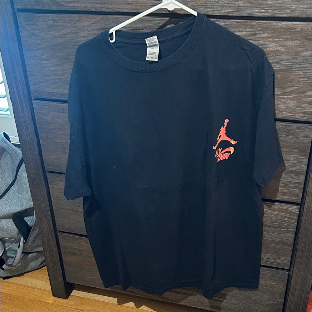 Nike Black Tee with Red Jumpman Logo